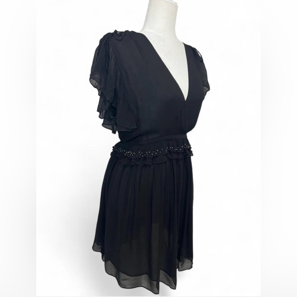 Secret mission Camille Flutter Sleeve Black Mini Dress - Picture 5 of 8